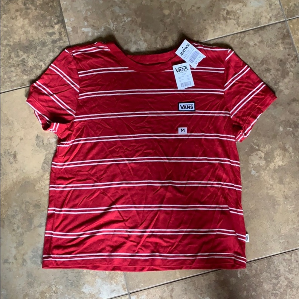 striped red vans shirt